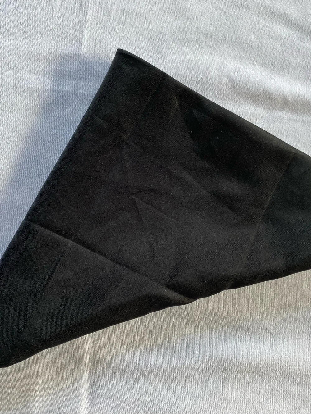 Black Triangular Scarf 16” x 36”